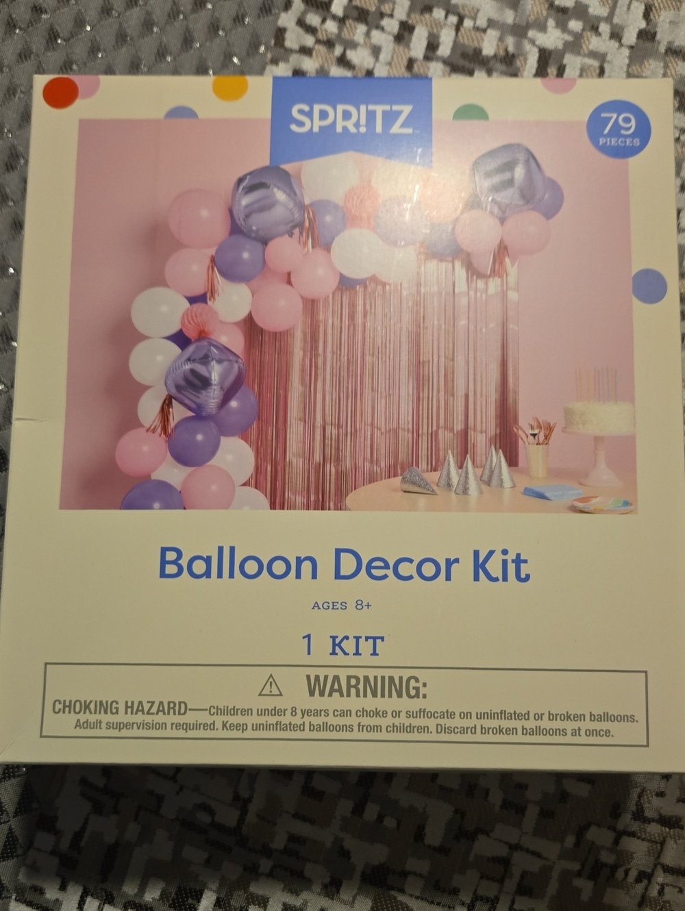 SPRITZ Pink and Purple Balloon Decor Kit - 79 Piece Party Set